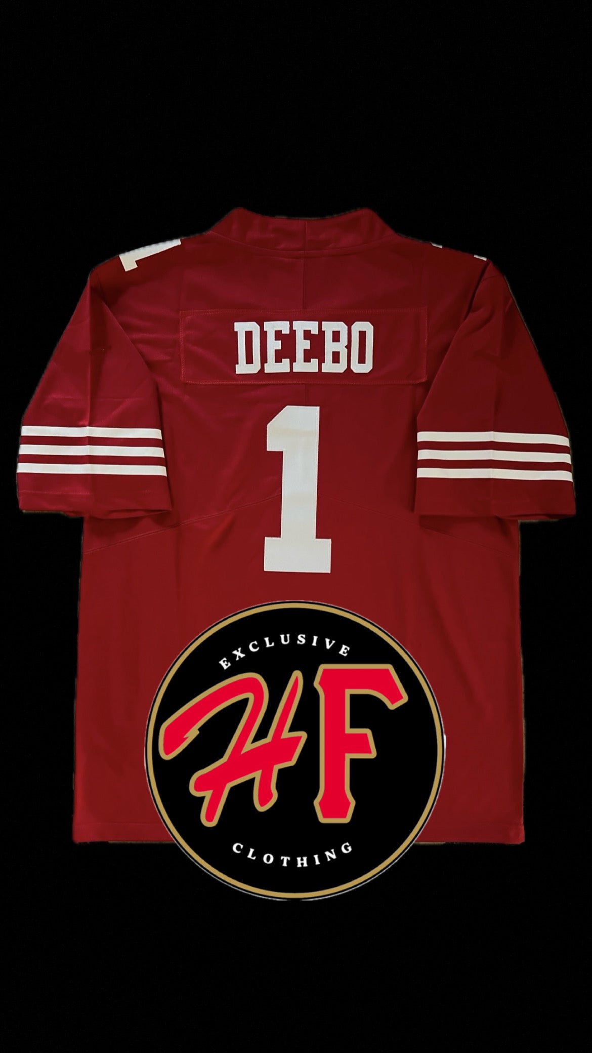 Men’s Stitched #1 DEEBO 49ers Jersey