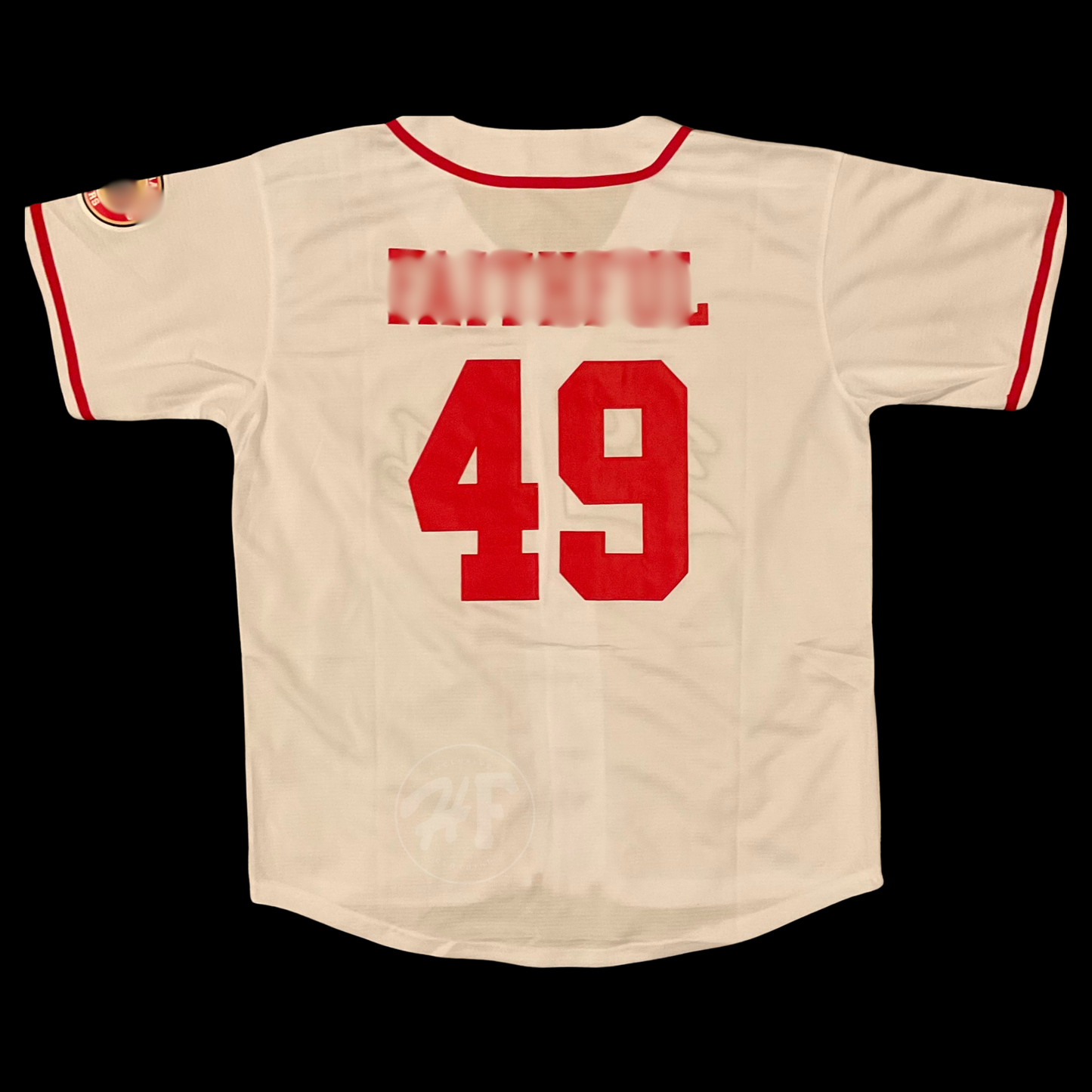 San Francisco 49ers Men's FAITHFUL Baseball Style Jersey White