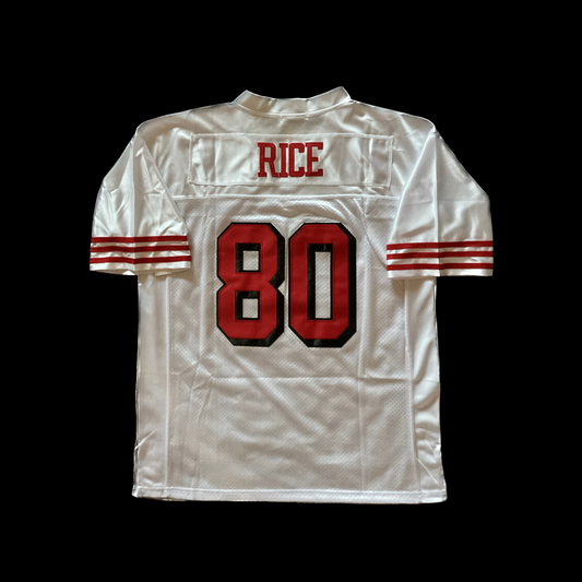 #80 Rice Hella Fitted Custom Stitched Throwback Road Jersey