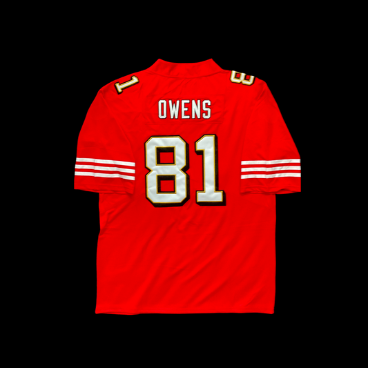 #81 Owens Hella Fitted Custom Stitched Throwback Home Jersey