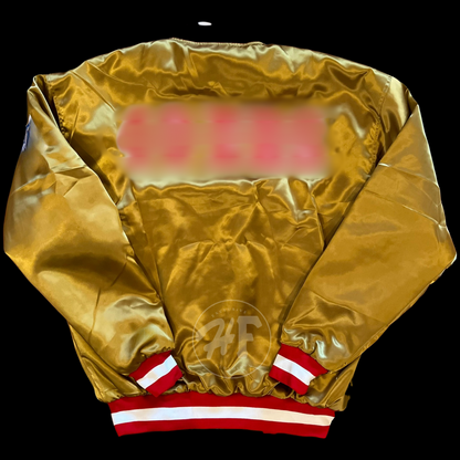 Men’s Gold Satin SF 49ERS Jacket