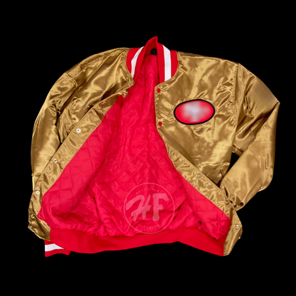 Men’s Gold Satin SF 49ERS Jacket