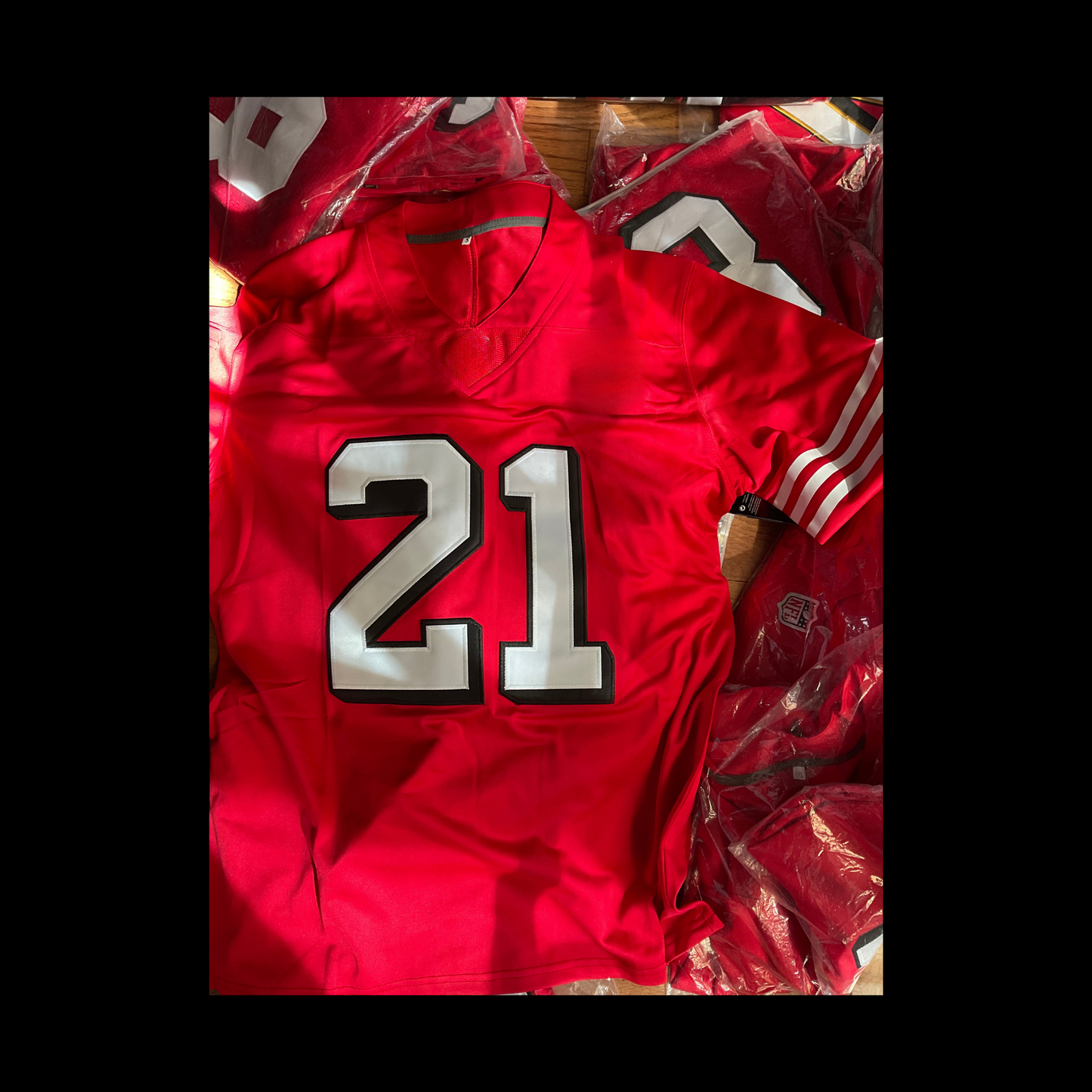 #21 Deion Sanders Stitched Men’s 49ers jersey