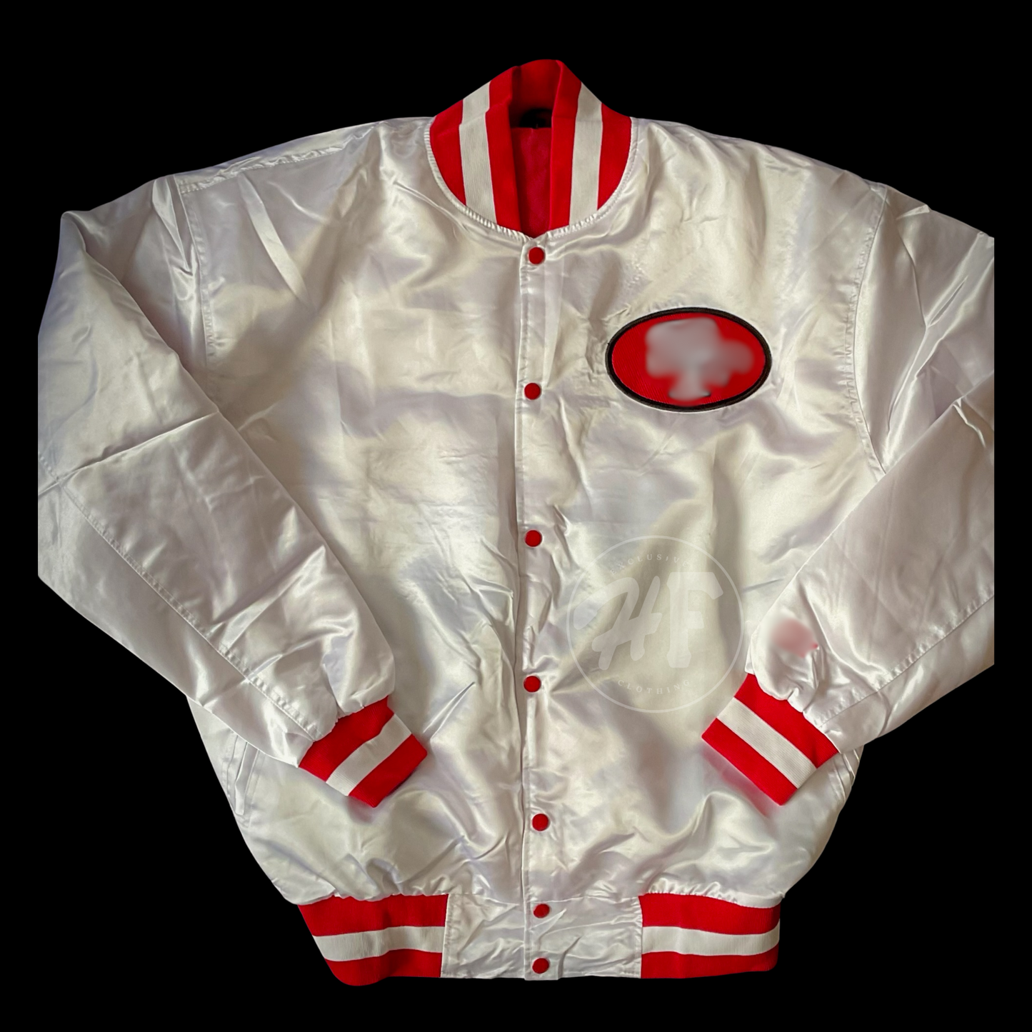 Men’s White Satin SF 49ERS Jacket