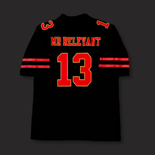 #13 Mr Relevant Hella Fitted Custom Throwback Style Stitched Jersey Black