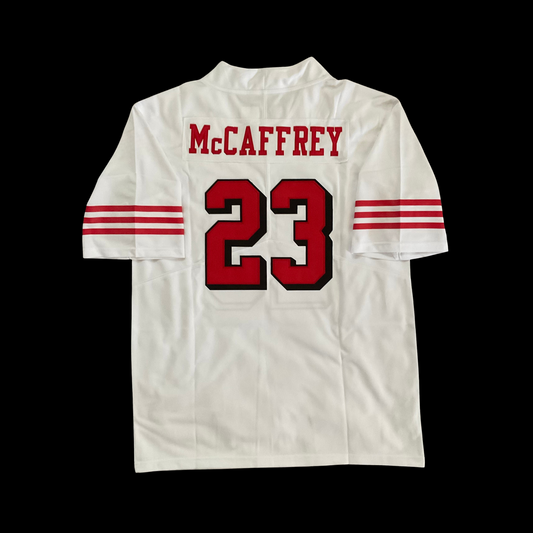 #23 McCaffrey Hella Fitted Custom Stitched Throwback Road Jersey