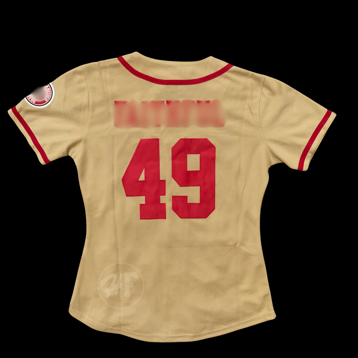 San Francisco 49ers Women's FAITHFUL Baseball Style Jersey Gold