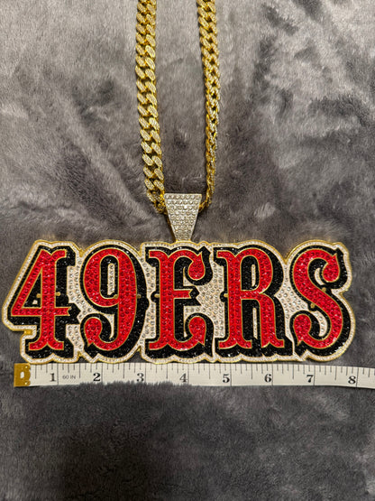 49ERS Iced Out Pendant and Necklace