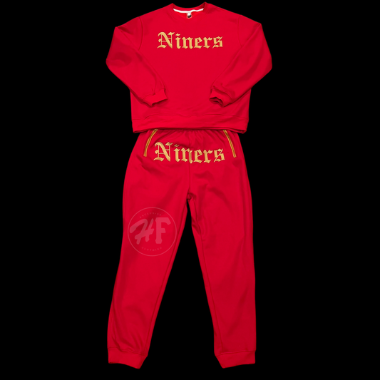 NINERS Fully Embroidered Youth size sweatsuit