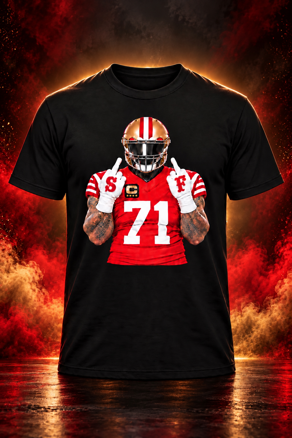 Trent Williams 49ers Middle Finger T-Shirt