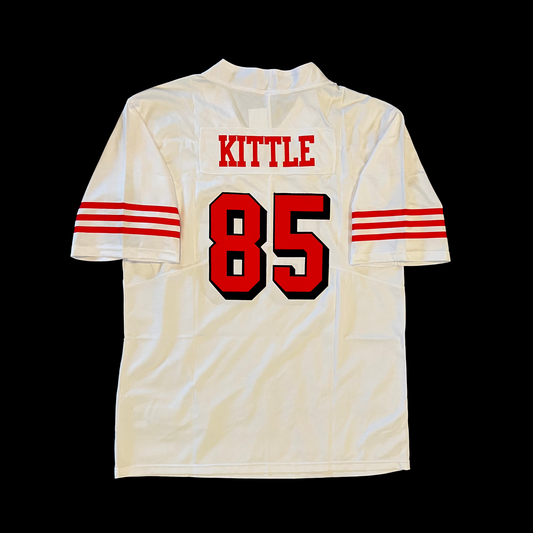 #85 Kittle Hella Fitted Custom Stitched Throwback Away Jersey